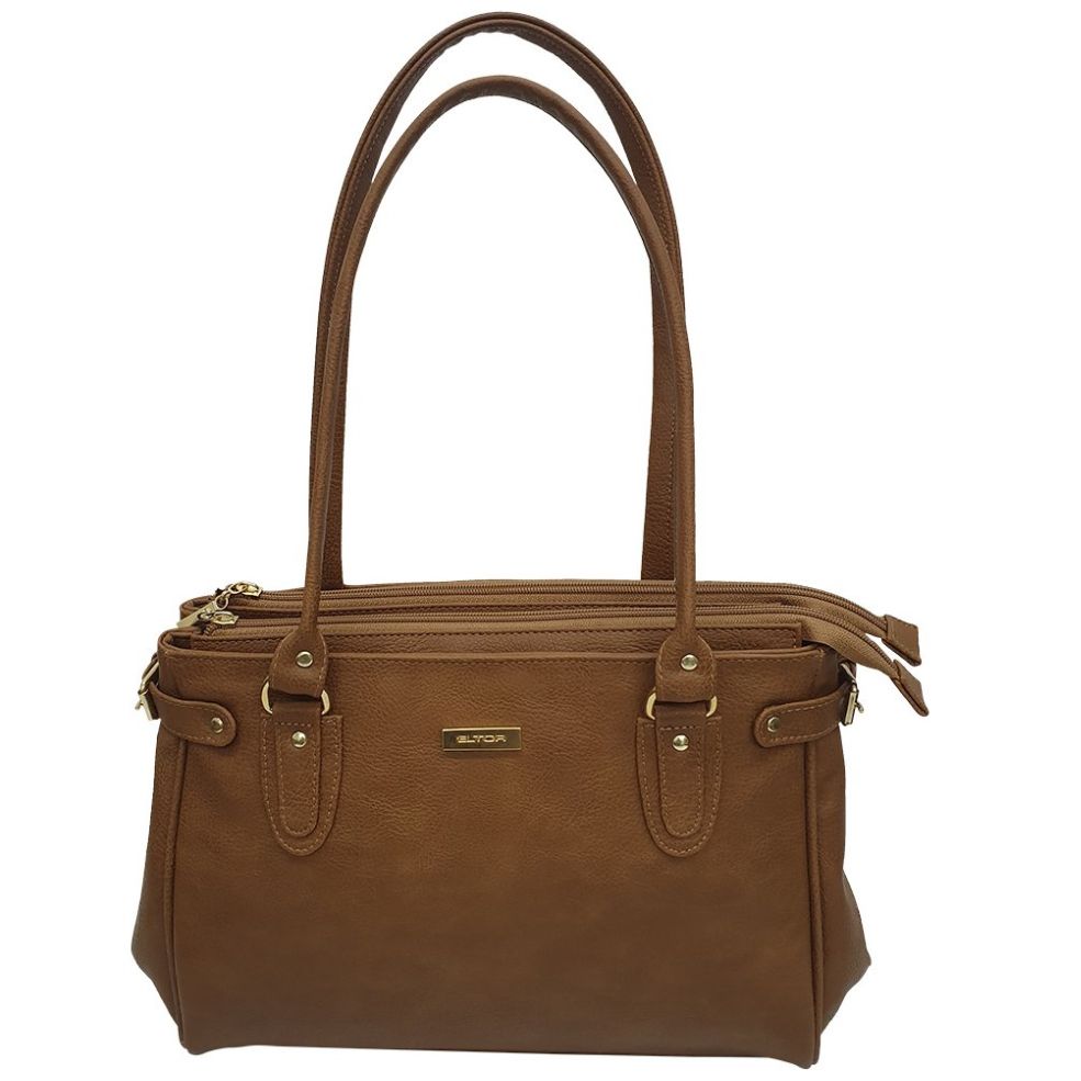 Bolso Tote Color Camel Eltor