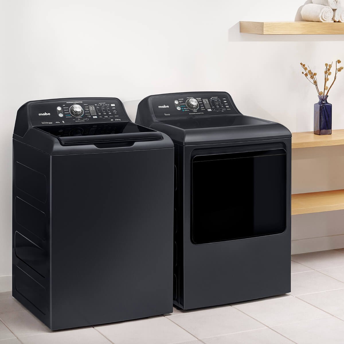 Combo Lavadora y Secadora Mabe a Gas 25K Lmp7520117R8Dab Diamond Gray