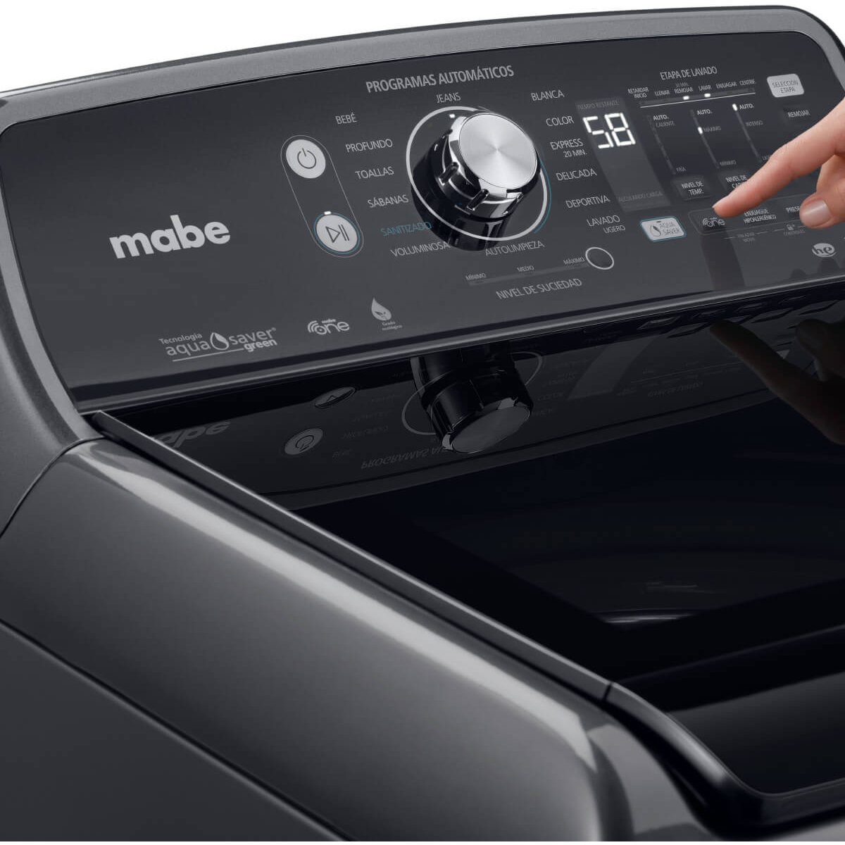 Combo Lavadora y Secadora Mabe a Gas 25K Lmp7520117R8Dab Diamond Gray