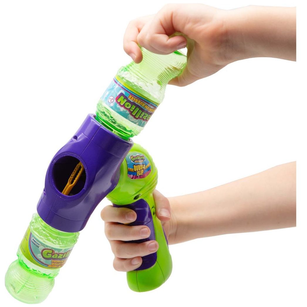 Lanzador con Doble Solucion de Burbujas Gazillion