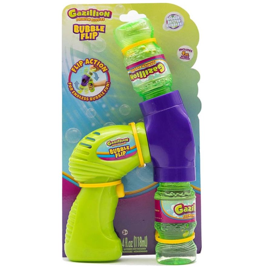 Lanzador con Doble Solucion de Burbujas Gazillion