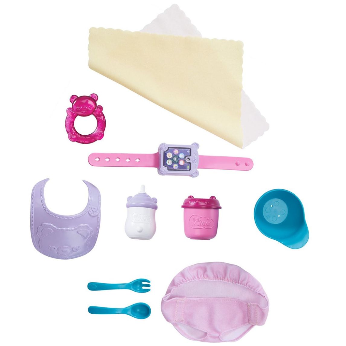 Muñeca Smartwatch Wear & Care Overol Morado Little Mommy