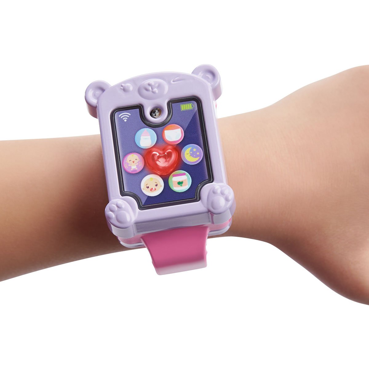 Muñeca Smartwatch Wear & Care Overol Morado Little Mommy