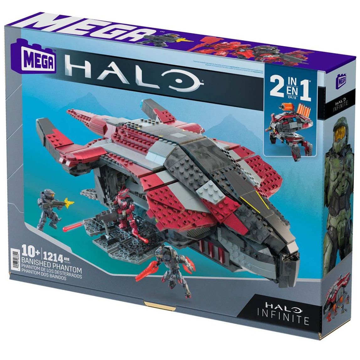 Mega Construx Halo Juguete de Construcción Banished Phantom
