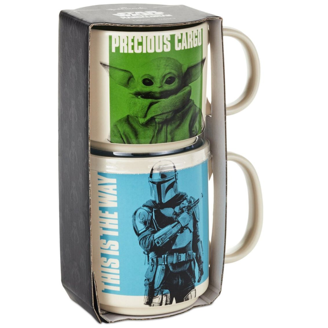 Taza Star Wars: The Mandalorian And Grogu Adult And Child Stacking Hallmark