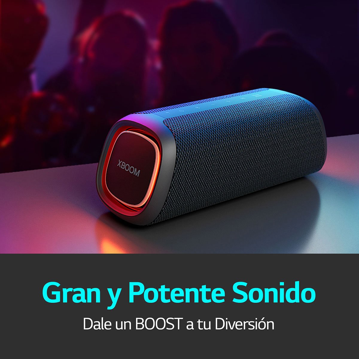 Bocina LG Xboom Go Xg7– a Prueba de Agua y Polvo, 24 Horas de Batería, 40W con Bajos Potentes