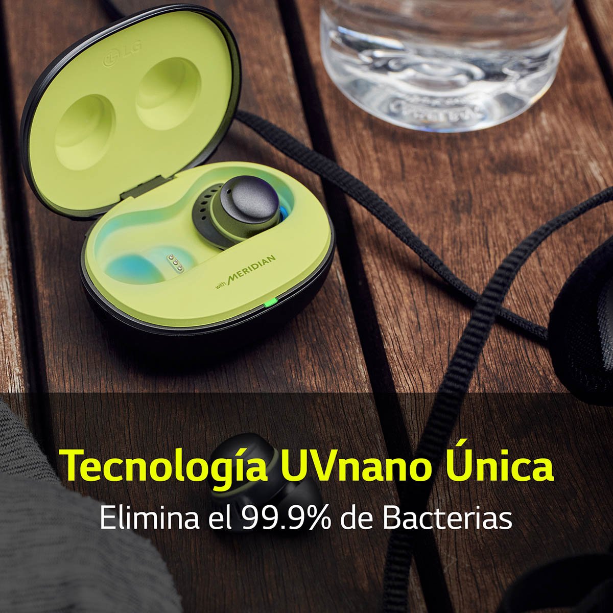 Audífonos LG Tone Free Fit Tf7 Inalámbricos Deportivos Resistentes al Agua Ip67, Anc Negro