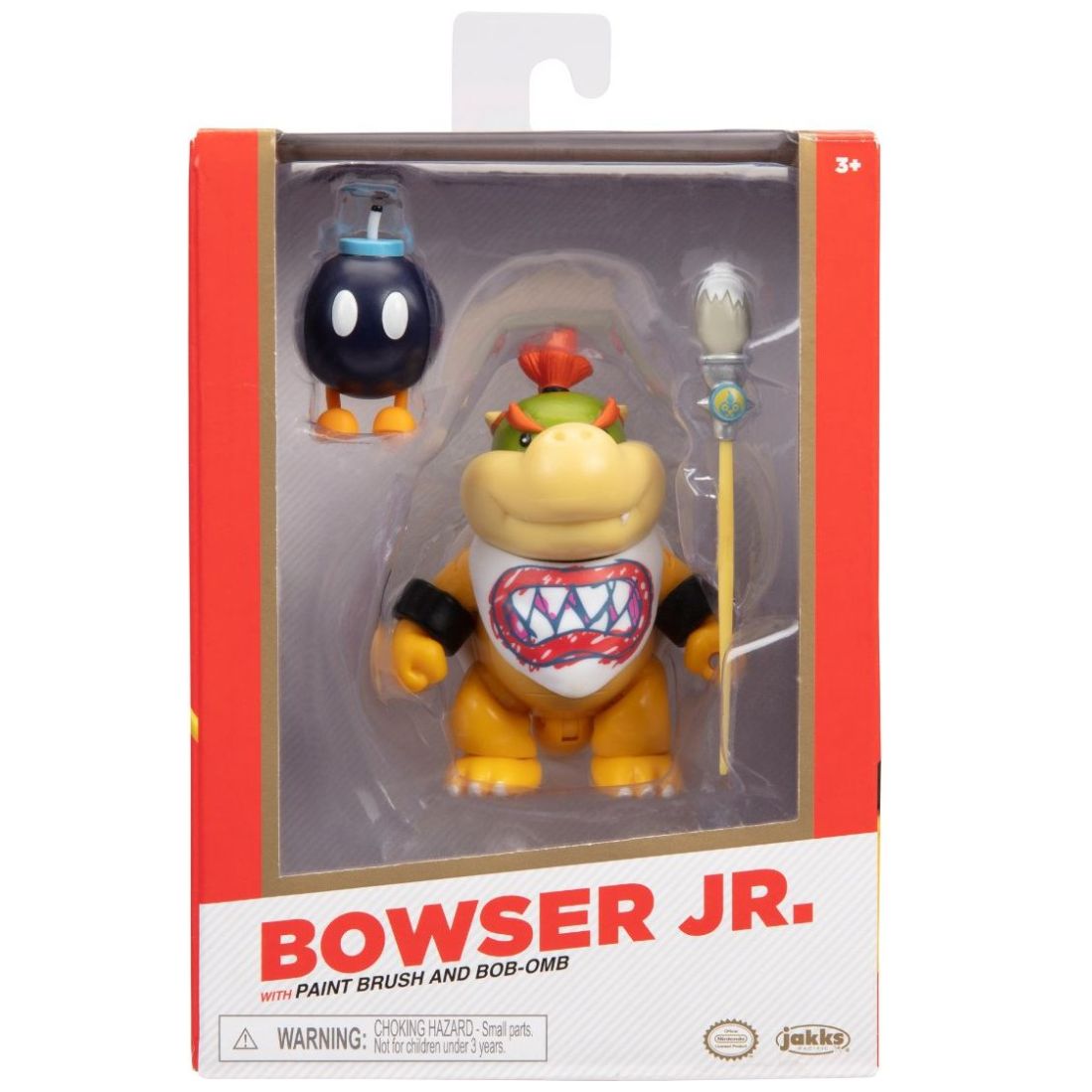 Super Mario Nintendo 4" Bowser Jr. Rainbow Paint Brush