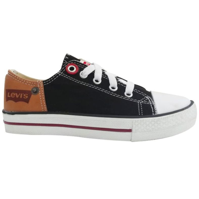 Tenis Lona Vulcatru 17-21 Negro Levis para Niño