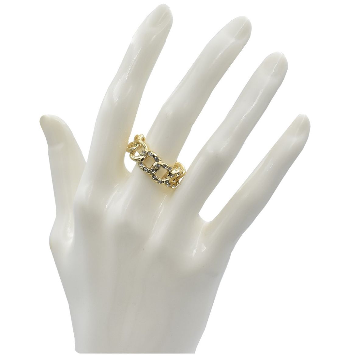 Anillo Entrelazado de Cadena Dorado Lulu
