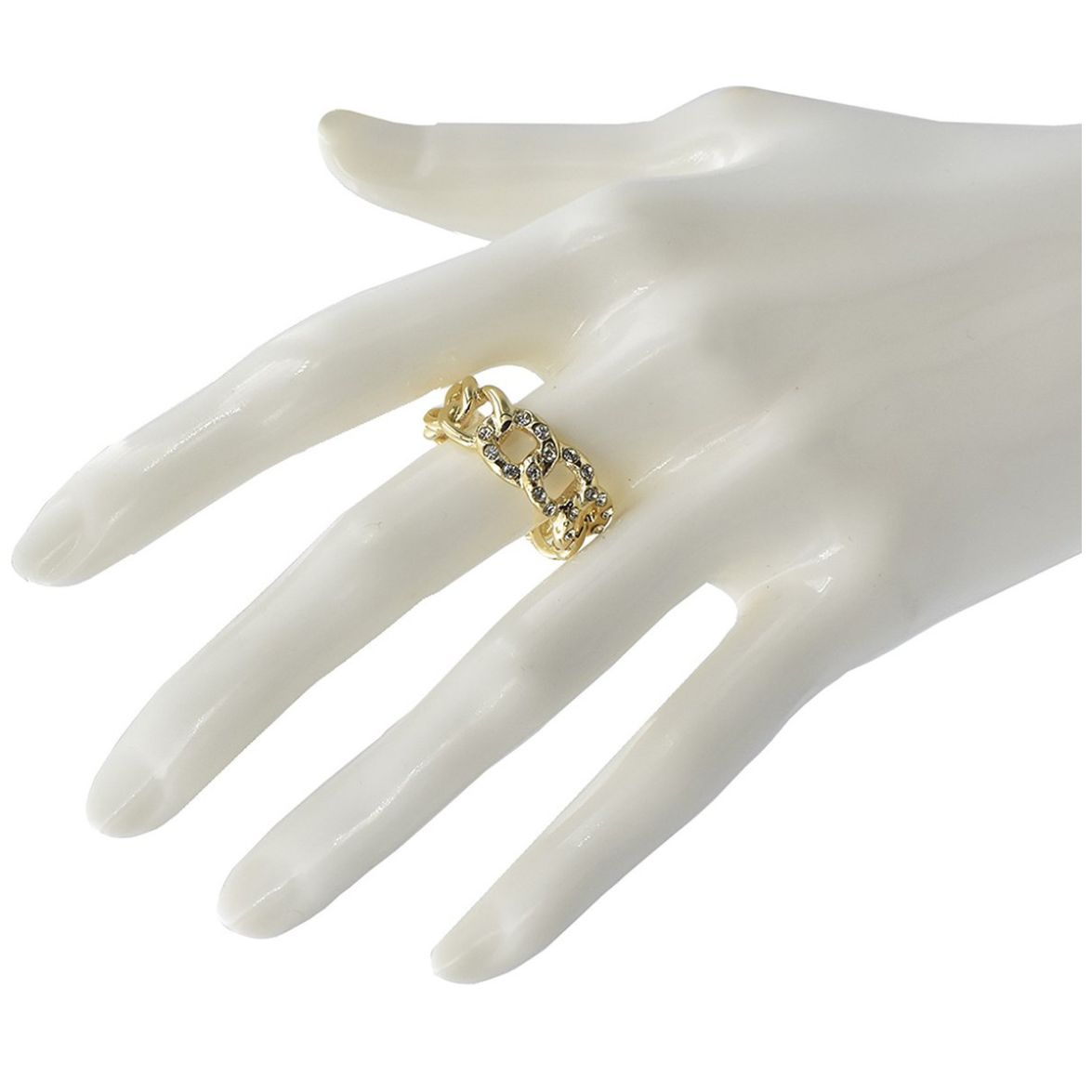Anillo Entrelazado de Cadena Dorado Lulu