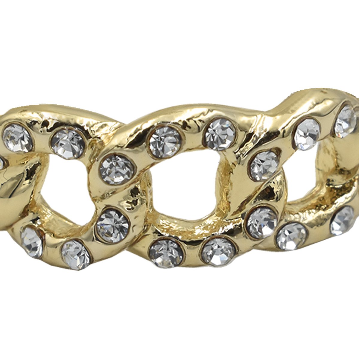 Anillo Entrelazado de Cadena Dorado Lulu