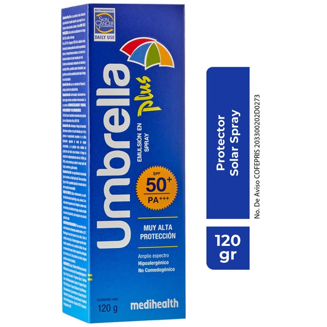 Umbrella Plus Emulsión en Spray Spf50+ 120G