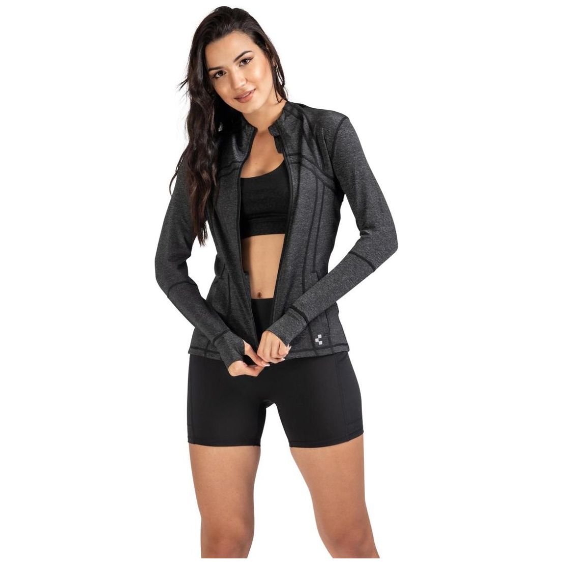Chamarra  Deportiva con Malla Talla Surt Surt Wellness Concepts Life para Mujer