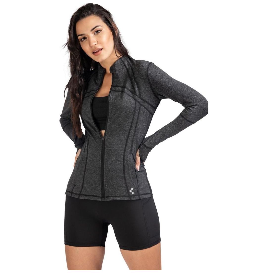 Chamarra  Deportiva con Malla Talla Surt Surt Wellness Concepts Life para Mujer