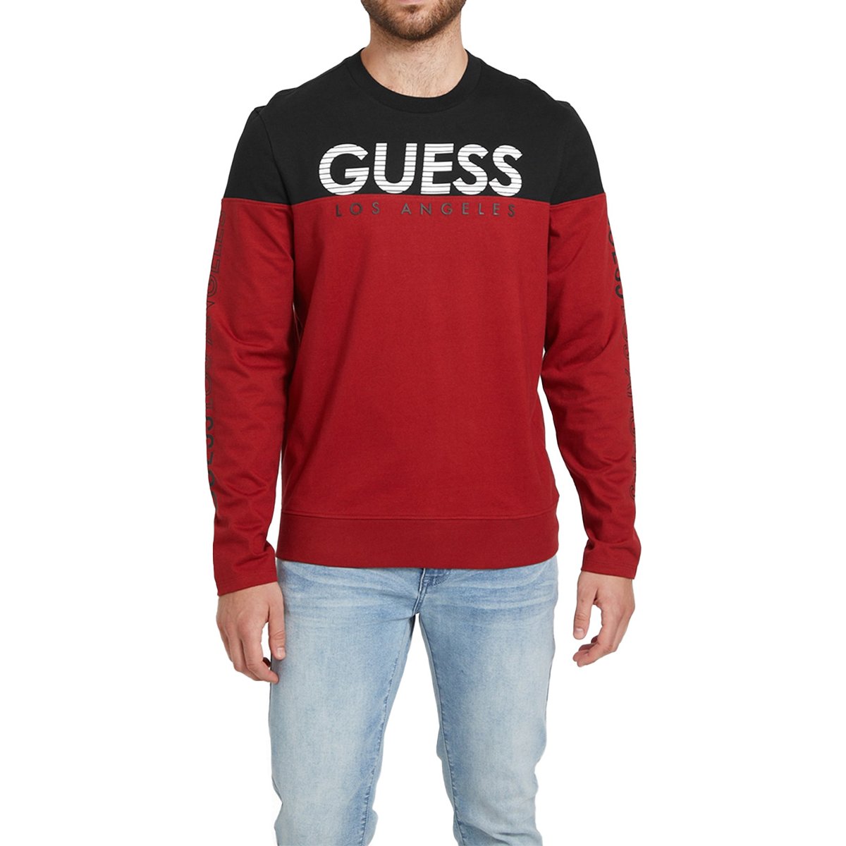 Camisetas manga larga online guess hombre