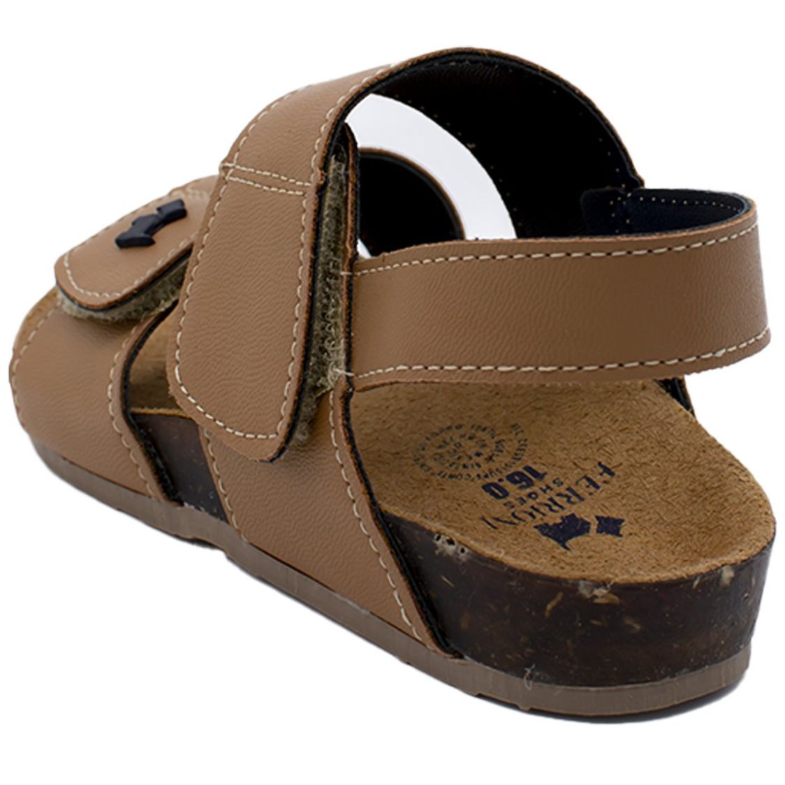 Sandalia con Velcro 15-17 Café Ferrioni para Niño