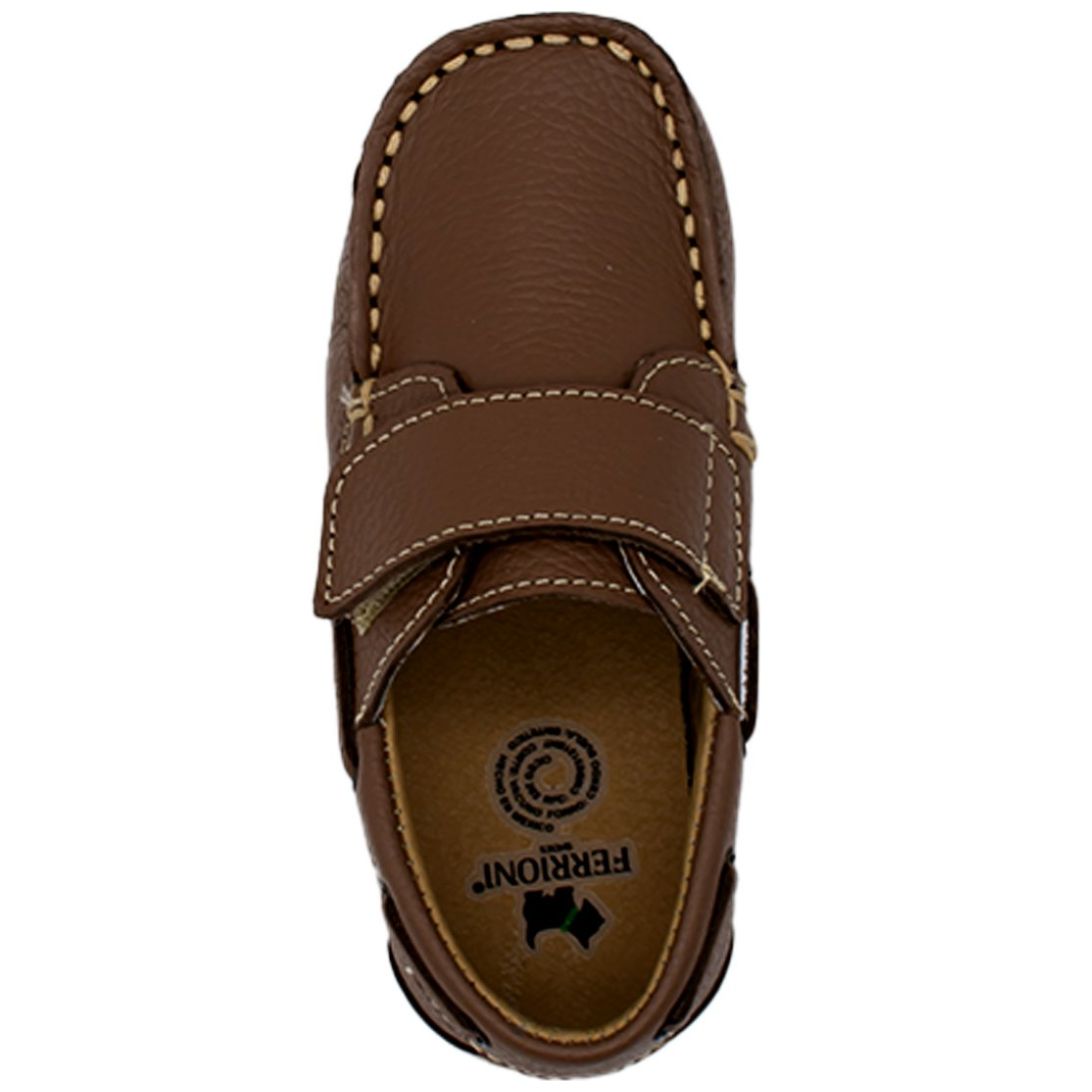 Mocasín con Velcro 15-17 Café Ferrioni para Niño