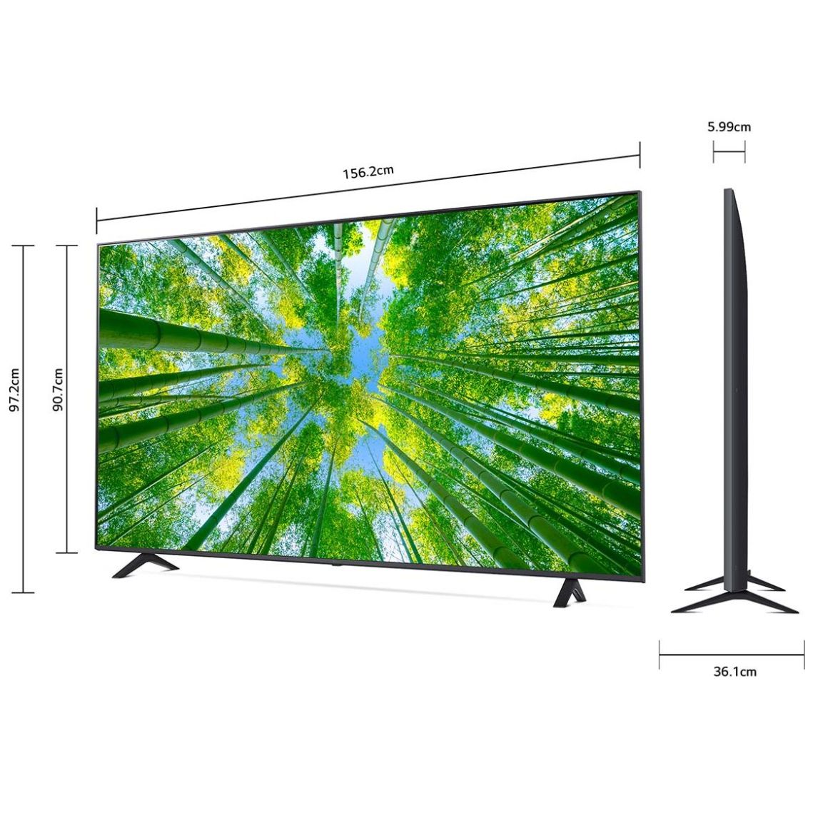 Pantalla LG 70" Uhd 4K Ai Thinq 70Uq8050Psb