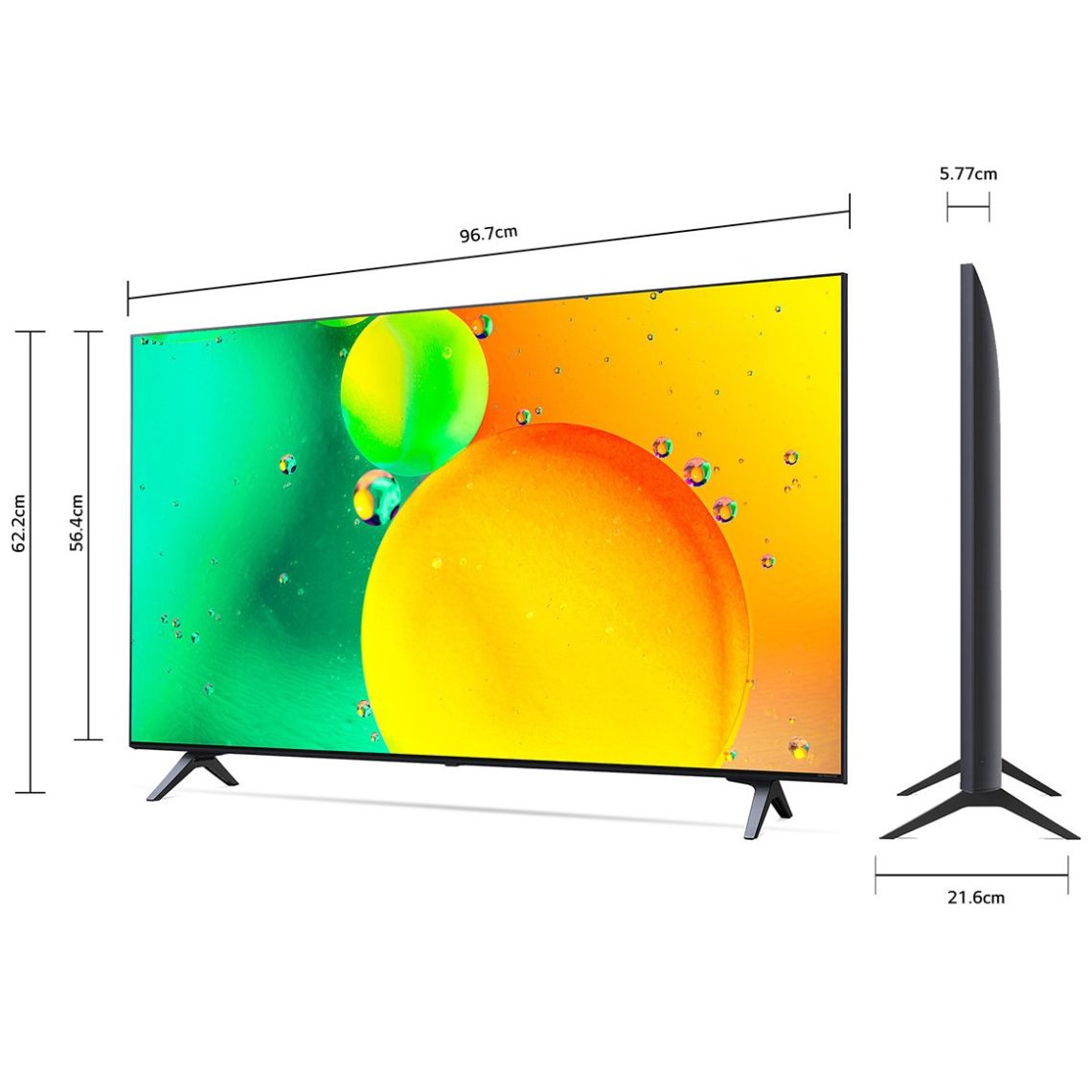 Pantalla LG 43" Nanocell Tv 4K Smart Tv con Thinq Ai 43Nano75Sqa