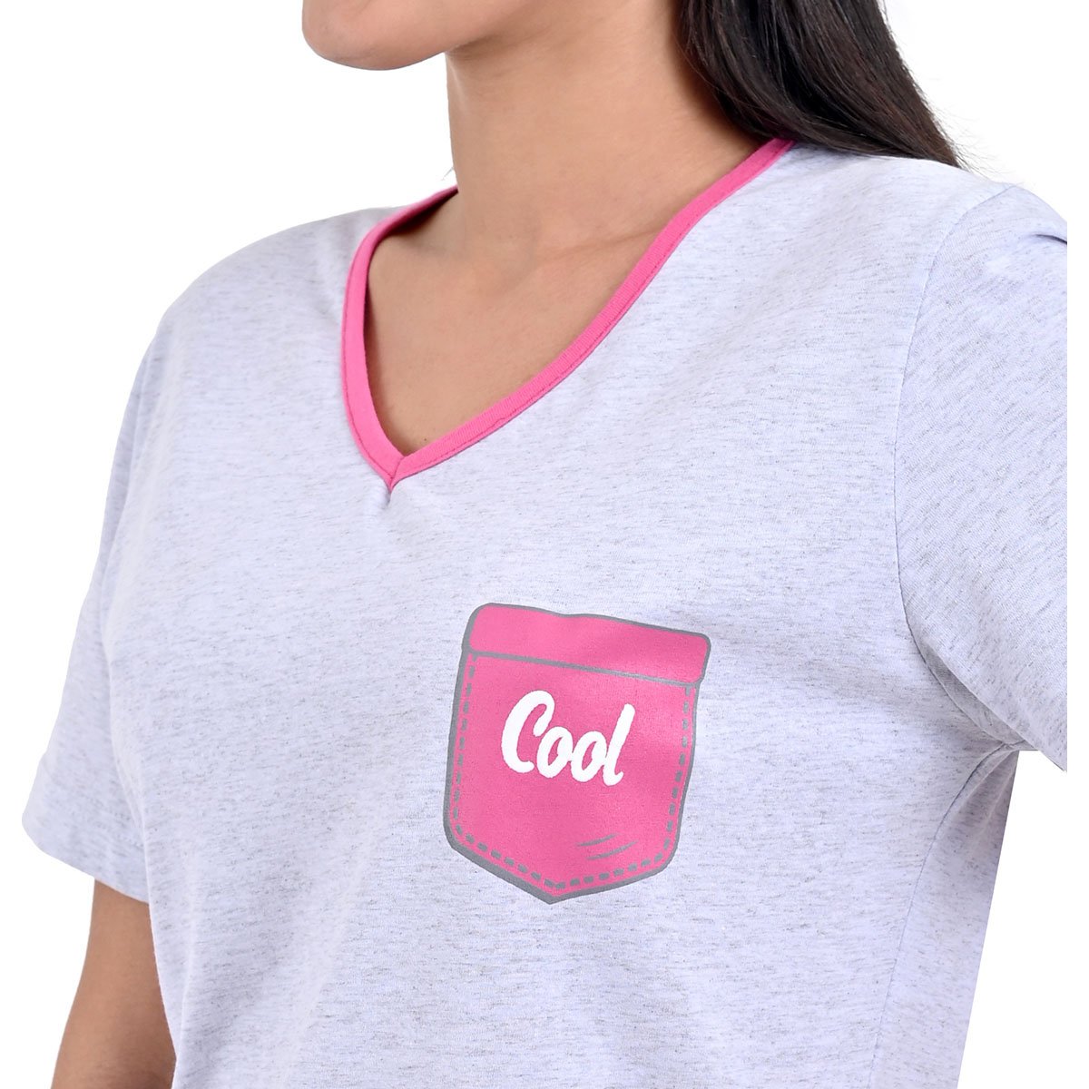 Pijaa Chiffon Playera Manga Corta Y Pantalon Mia Intima