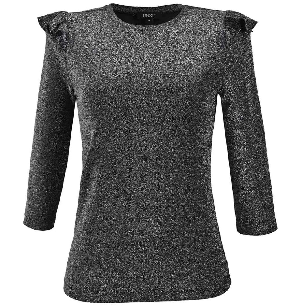 Blusa Manga 3/4 Tela Lurex Next