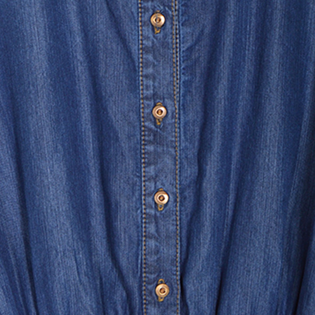 Vestido Corto Tipo Mezclilla con Cinturón en Combinación Philosophy