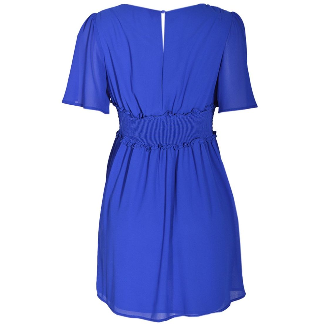 Vestido Corto con Smock Y Frente Cruzado Philosophy