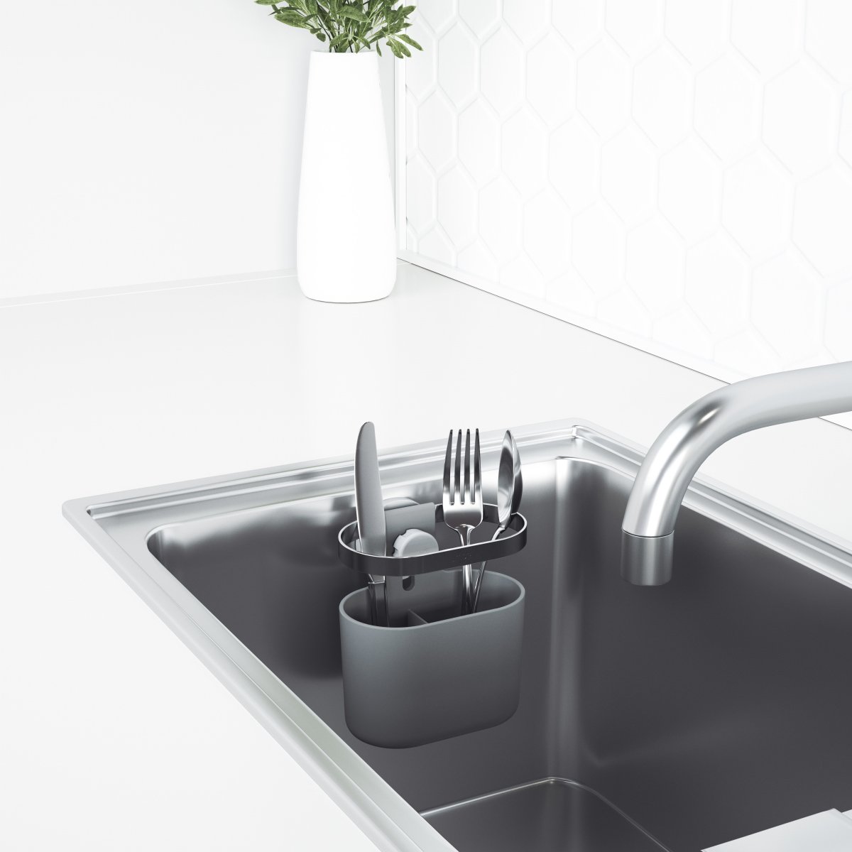 Porta Cuchillos Tarja Holster Gris 13.11X11.99X8.81 Cm Umbra