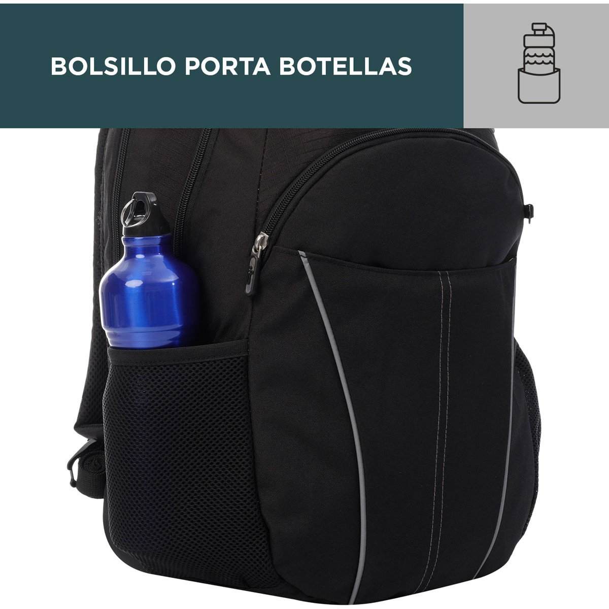 Mochila Cambri Negra para Ipad Y Pc Totto