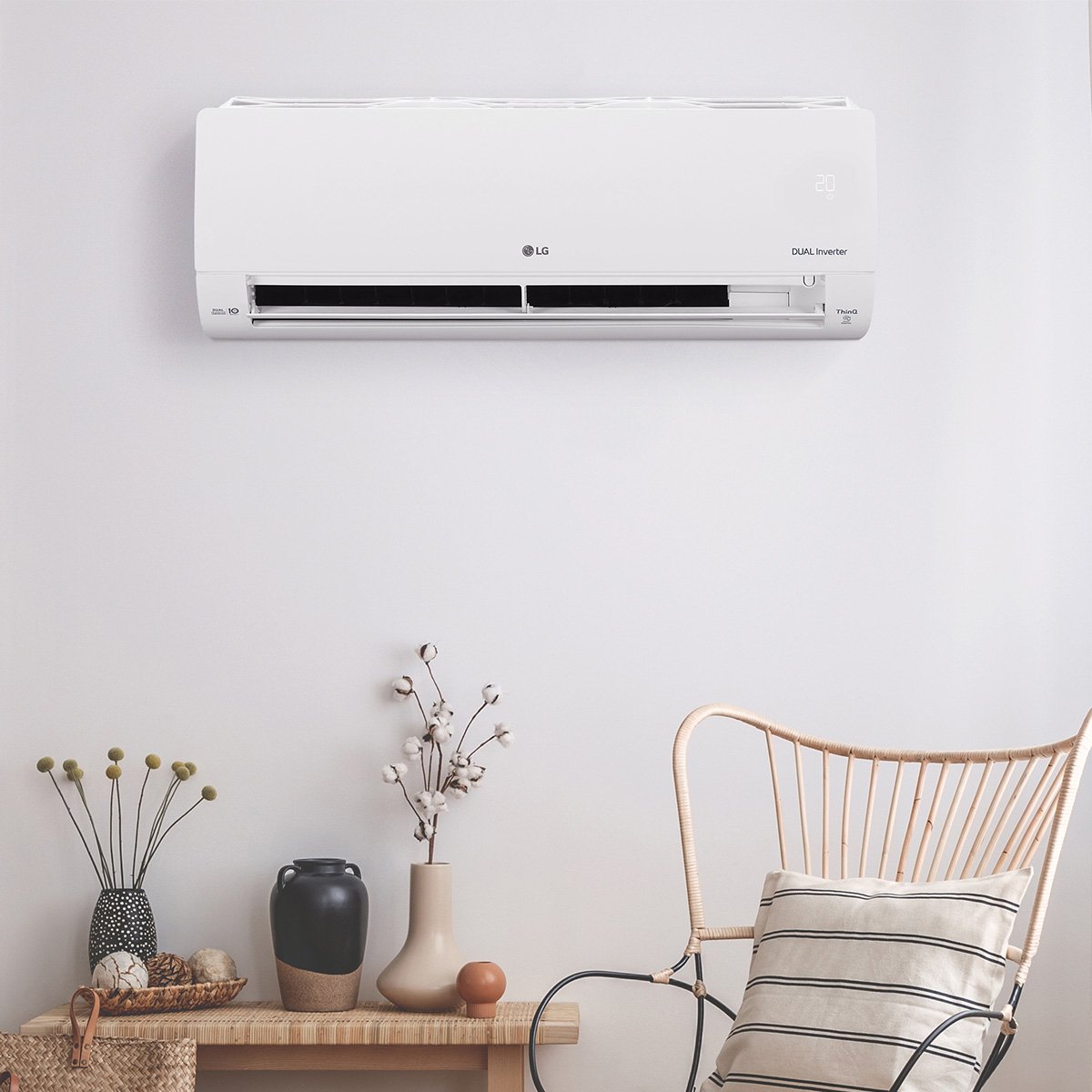 Aire Acondicionado LG Dualcool Inverter 1 Tonelada Frío y Calor 115V-Vm121H9