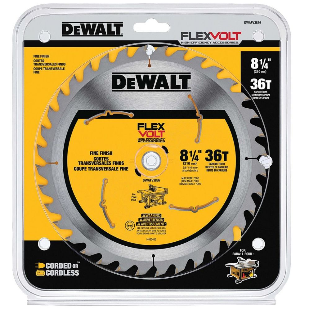 Disco Sierra para Sierra de Mesa 8-1/4 Pulg Dewalt