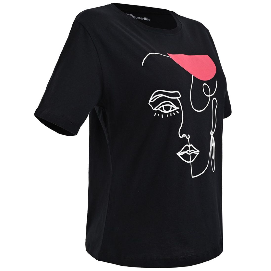 Playera Manga Corta Cuello Redondo con Estampado para Mujer