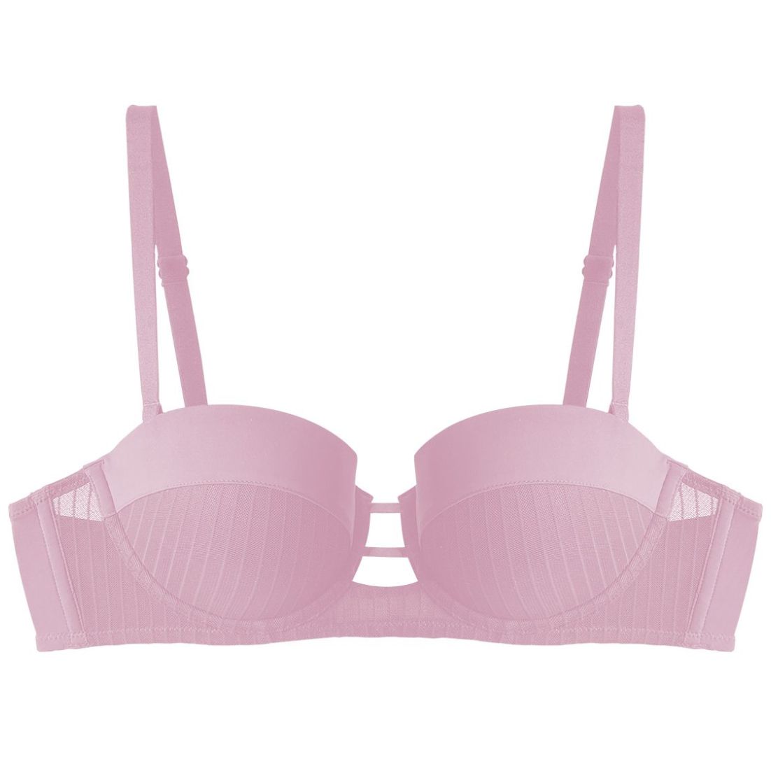 Brasier Copas Moldeadas, Coret Tipo Balconet,super Push Up, Detalle de Eberturas en Escote.