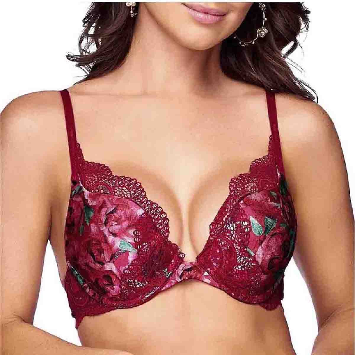 Brasier Estampado Rosas con Encaje Ilusion
