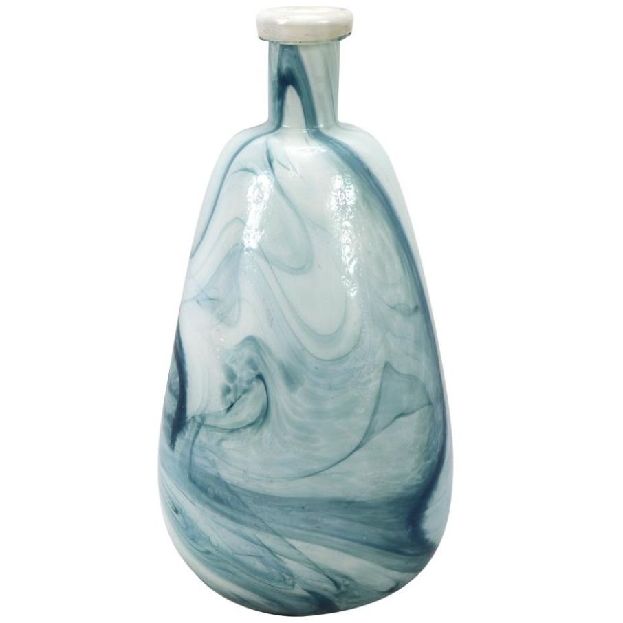 Vasija Vidrio Aqua Vintage Home