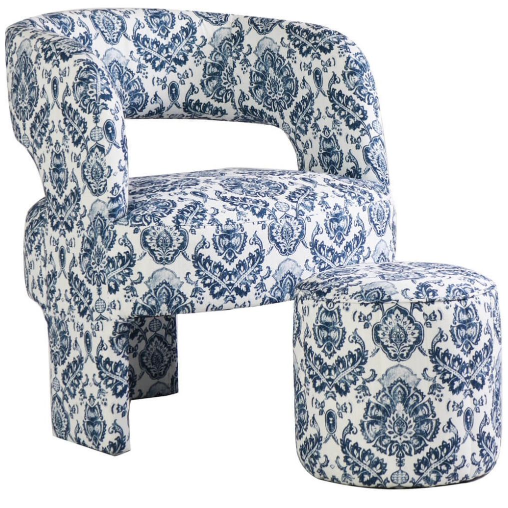 S2 Sillón Y Taburete Modern Indigo Vintage Home