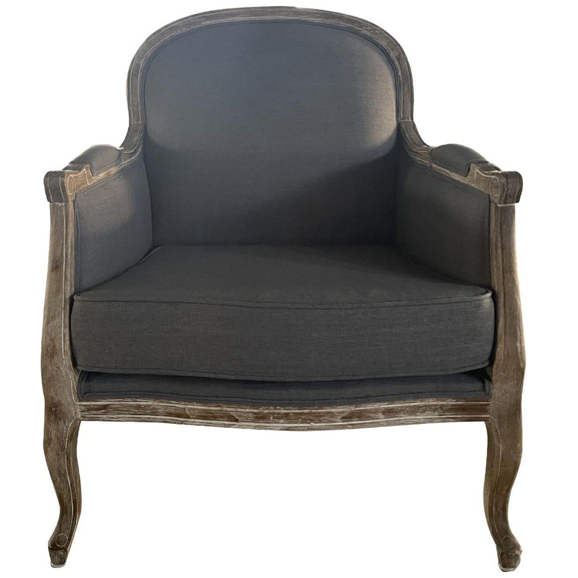 Sillón French Round Gray Vintage Home