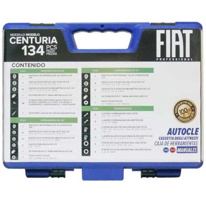Autoclé Fiat Professional de 134 Piezas