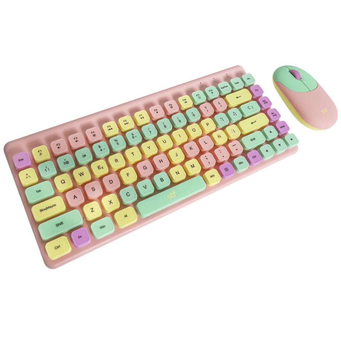 Teclado+ Mouse Stf Sweet Roosa