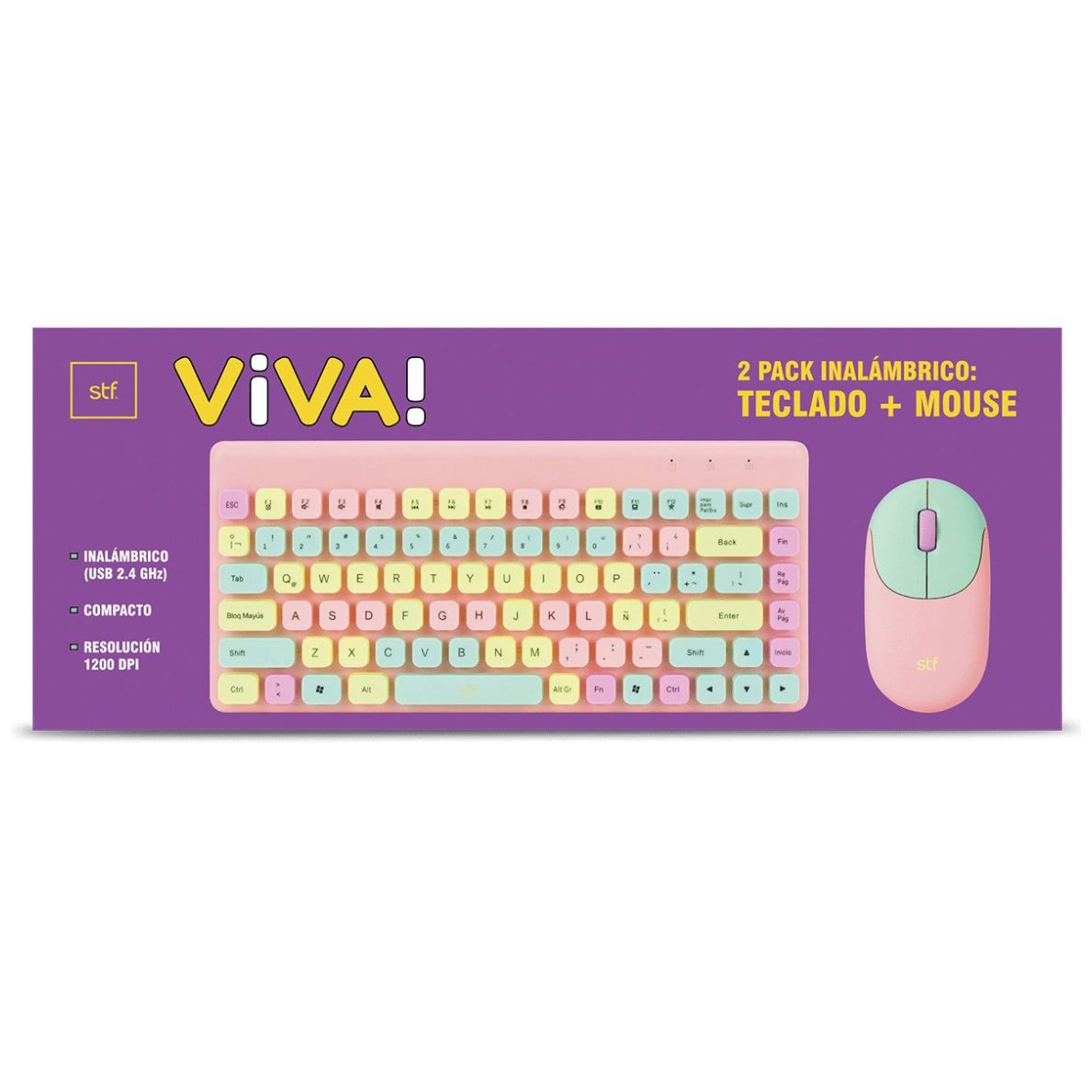 Teclado+ Mouse Stf Sweet Roosa