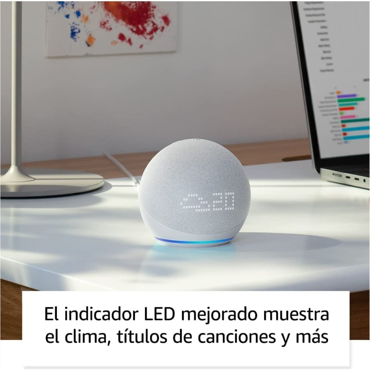 Echo Dot Azul 5Ta Generación C/ Reloj- Bocina Inteligente Amazon