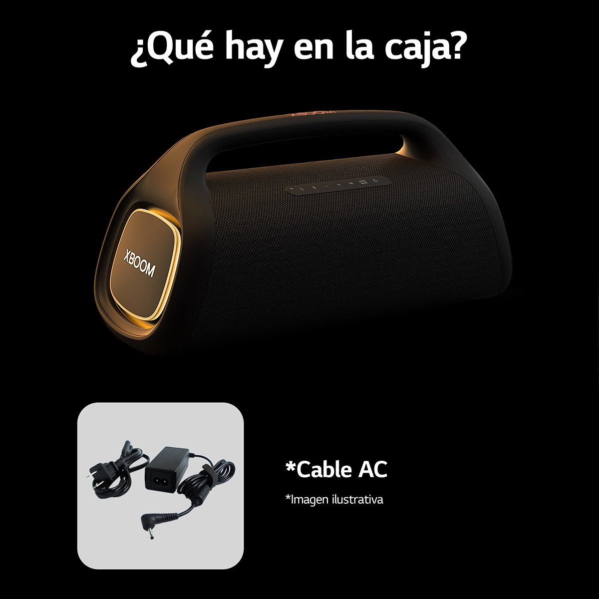 Bocina Portátil LG Xboom Go Xg9- Inalámbrica, Resistente al Agua y Polvo Negro