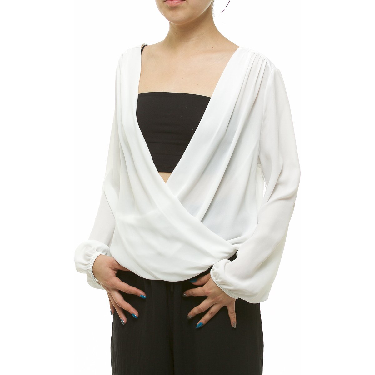 Blusa Cruzada Manga Larga para Dama Lifestyler
