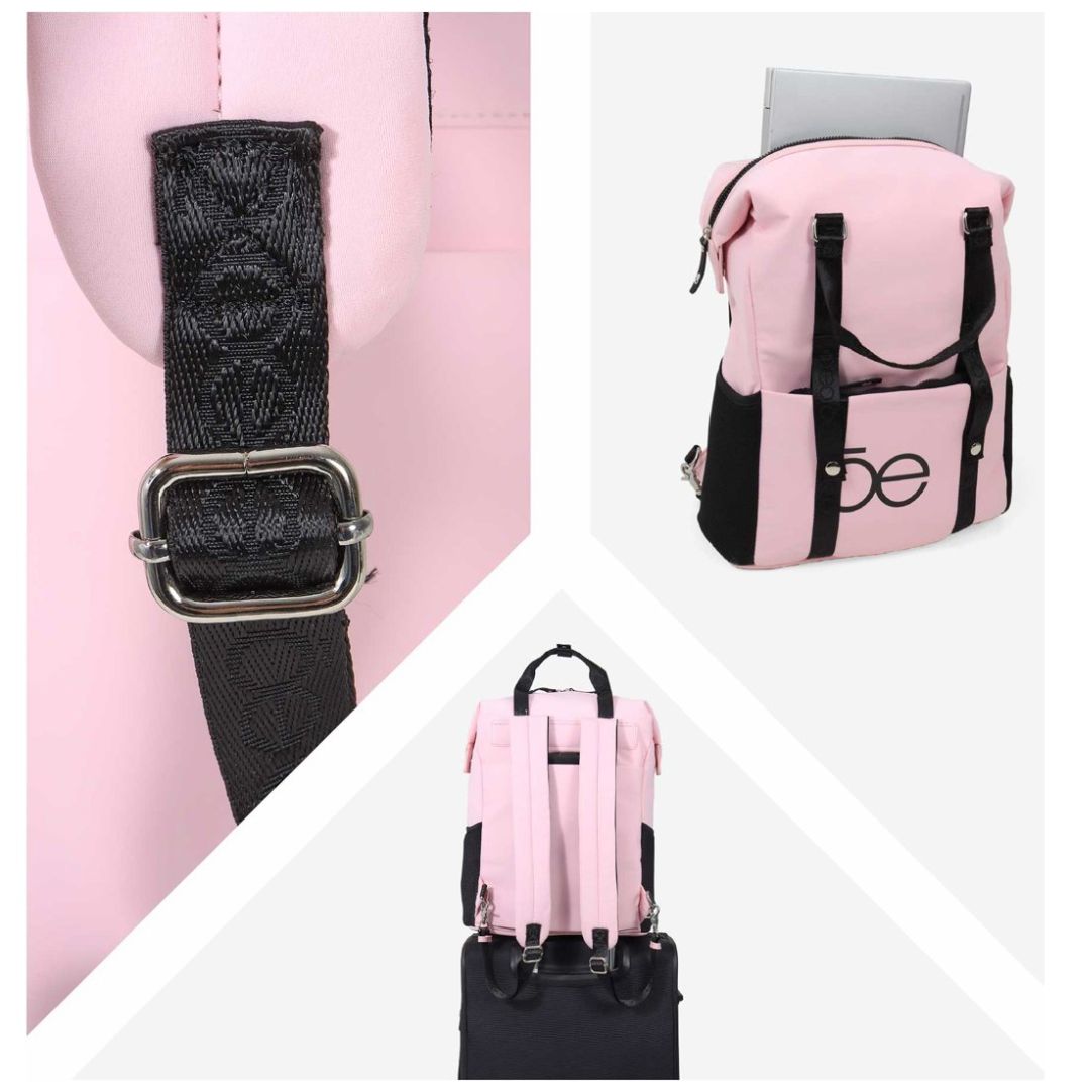 Mochila Tipo Back Packporta Laptop Nisail 16 Rosa Cloe