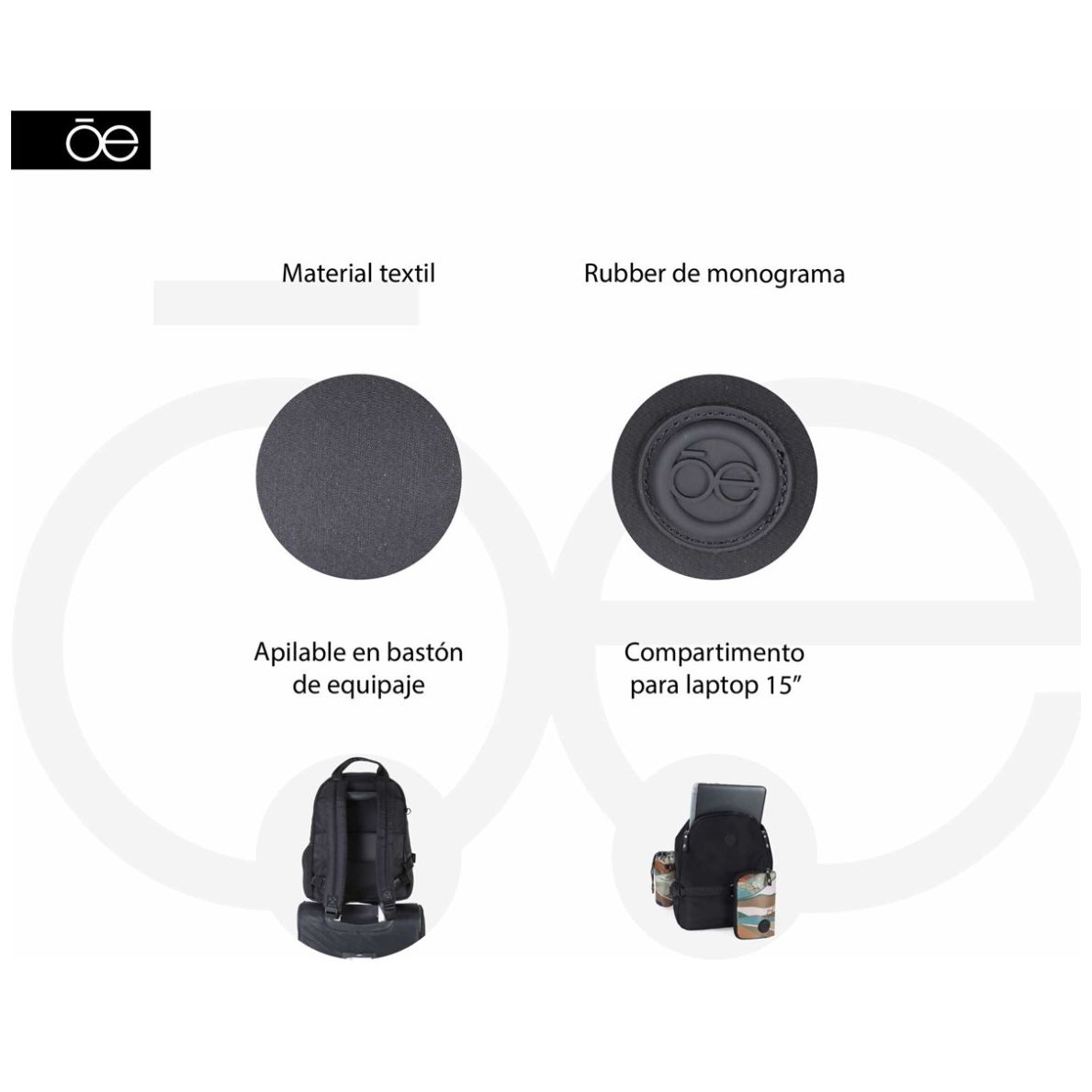 Mochila Tipo Back Packporta Laptop Lurida 15 Negro Cloe