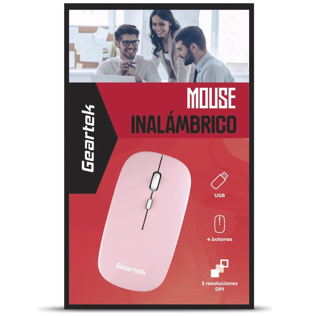 Mouse Inalámbrico Geartek Rosa