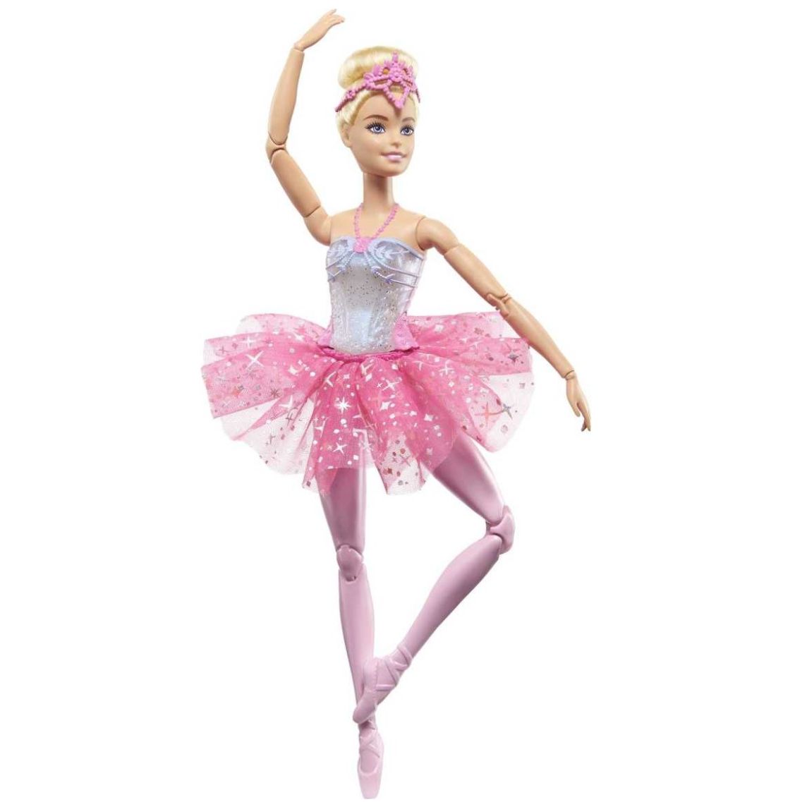 Barbie Fantasía Muñeca Bailarina Luces Brillantes Tutú Rosa