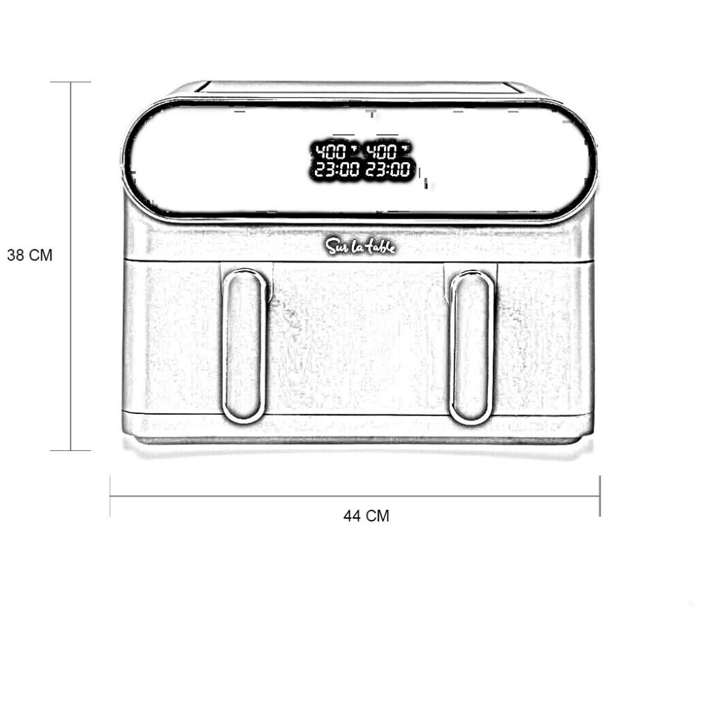 Freidora Negra Dual Digital Sur la Table