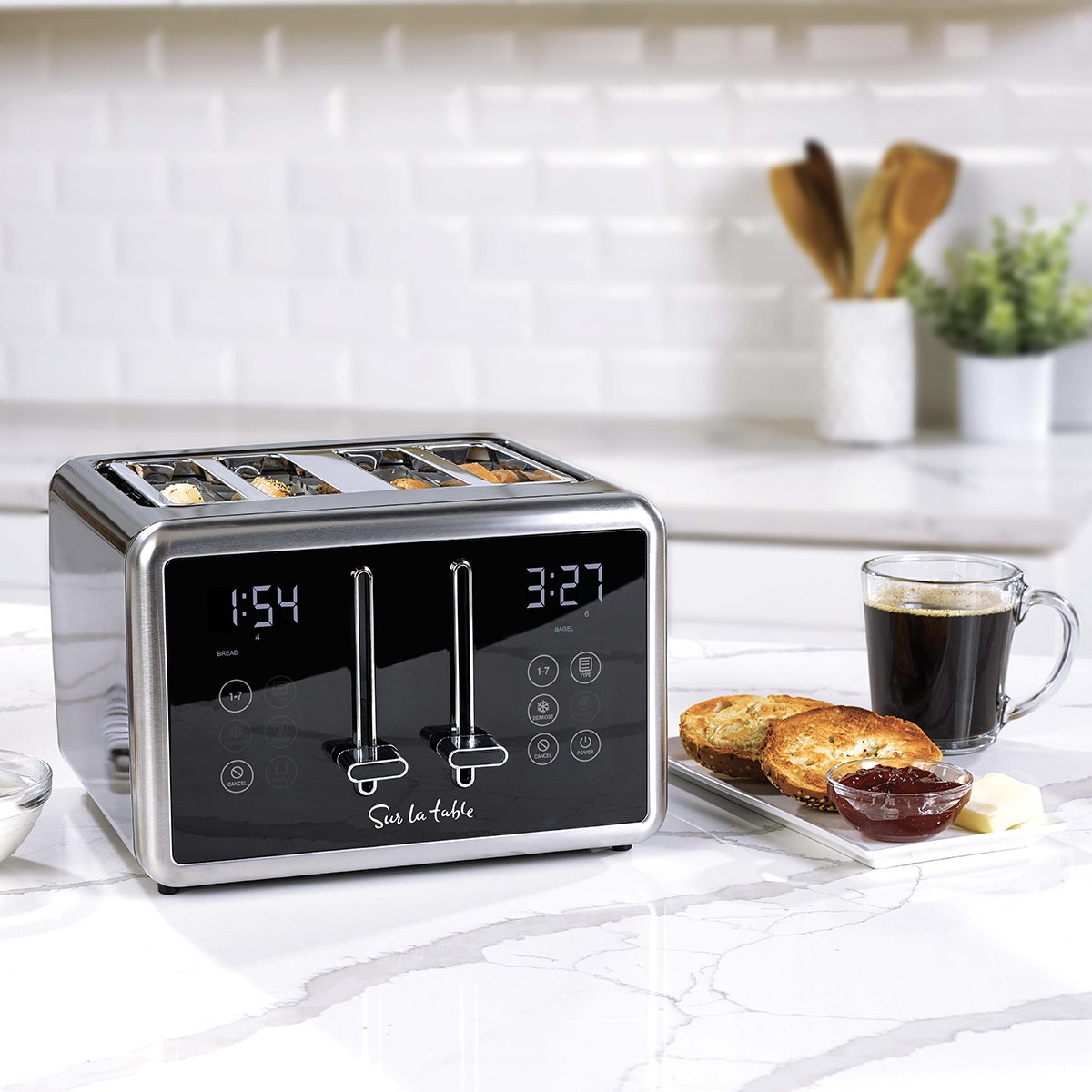 Tostador Negro para 4 Rebanadas Sur la Table